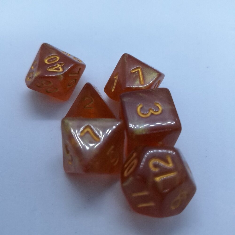 Desert Swirl 6 Die Polyhedral Set RPG Dice Games‎ Tabletop Magic Counter
